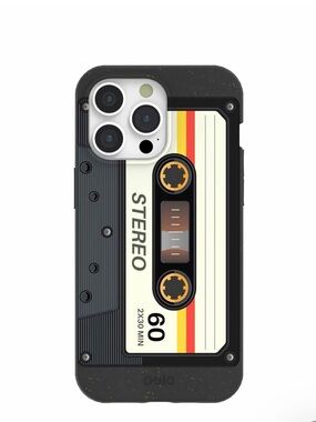 PELA Black Cassette iPhone 15 Pro Max Case